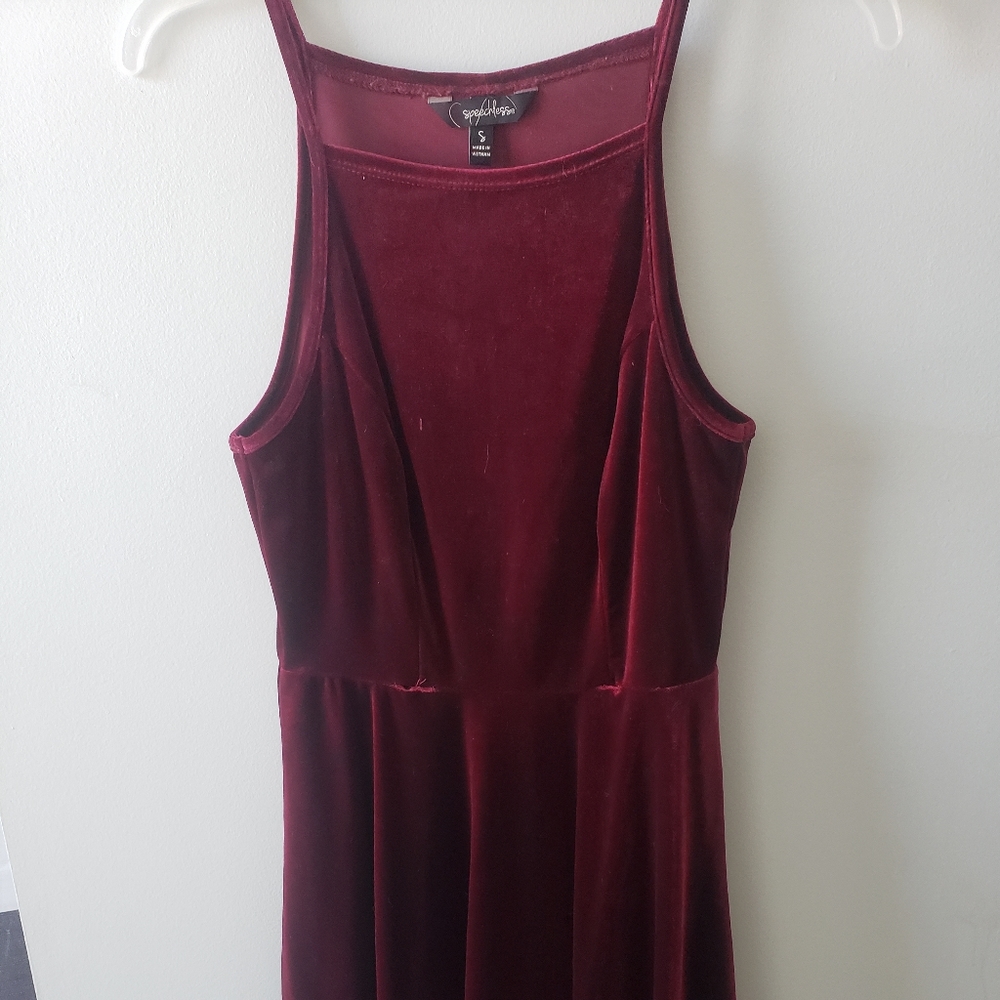 Dark Red Small Velevet Dress